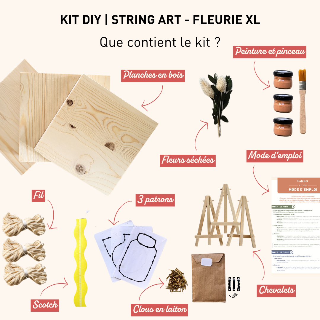 Kit DIY | String Art - Fleurie XL – L'Atelier Sur Le Fil