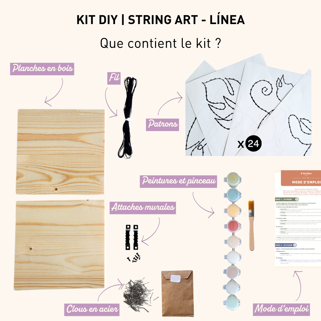 Kit DIY | String Art - Línea Duo – L'Atelier Sur Le Fil
